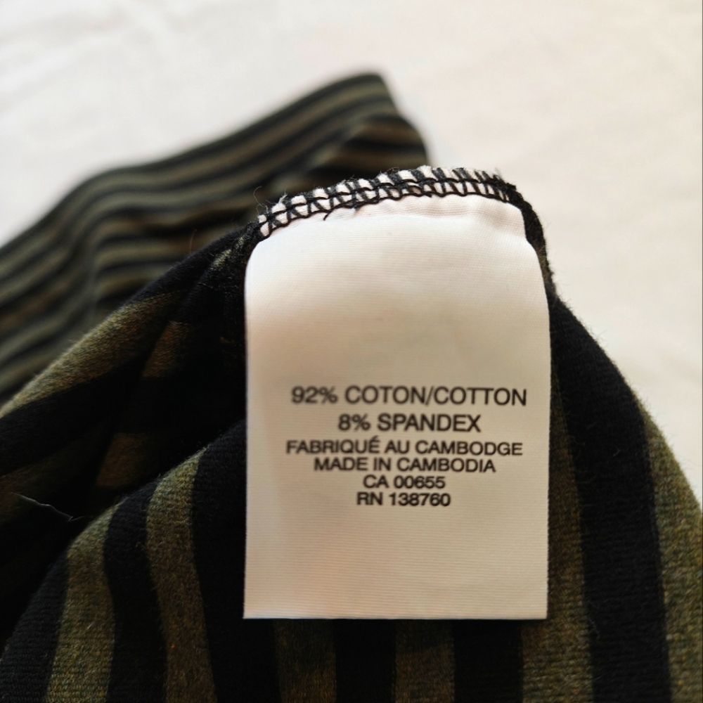 Smart Set Striped Black and Green Midi Skirt - Picture 5 of 5